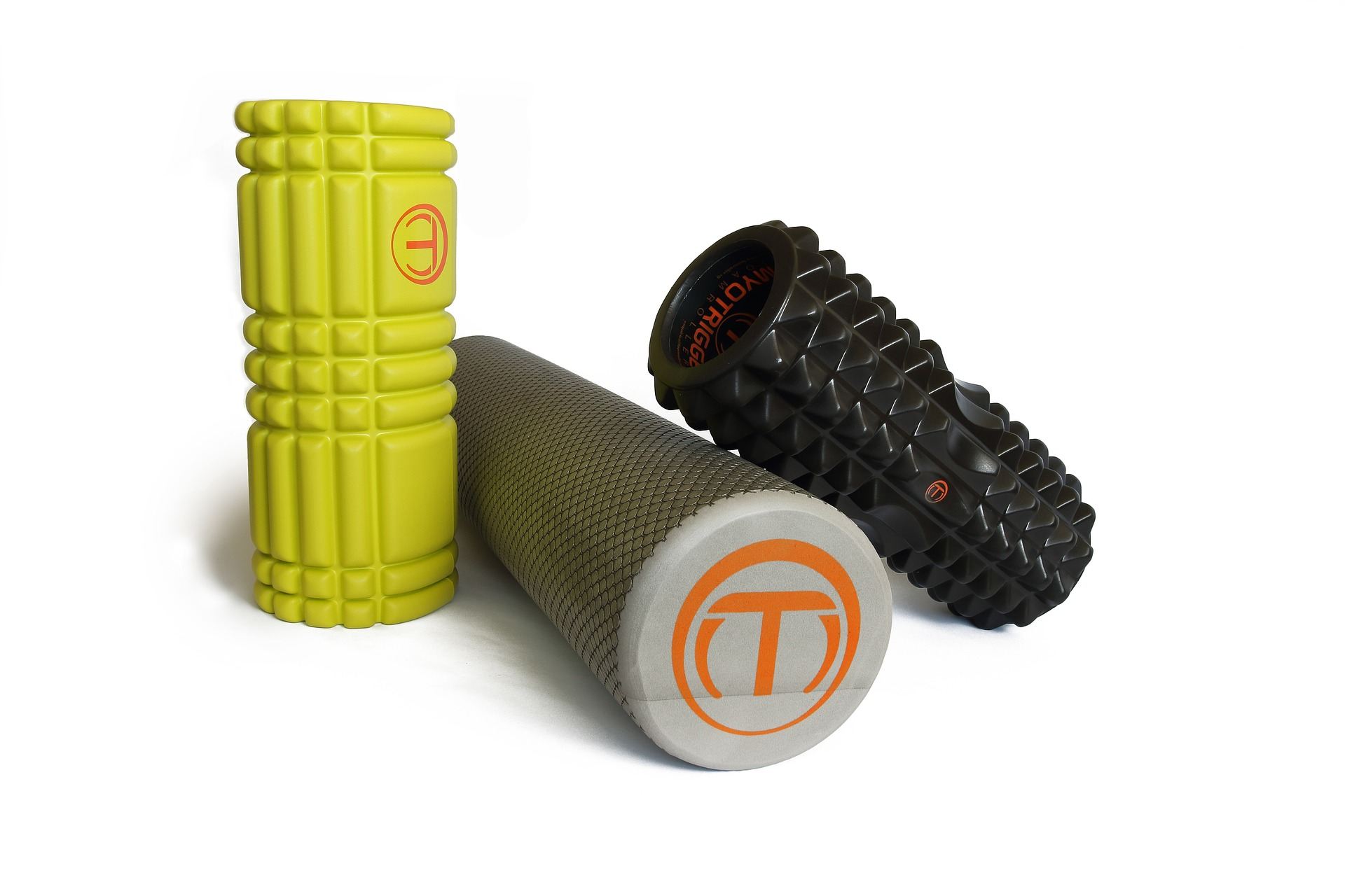 3 different foam rollers